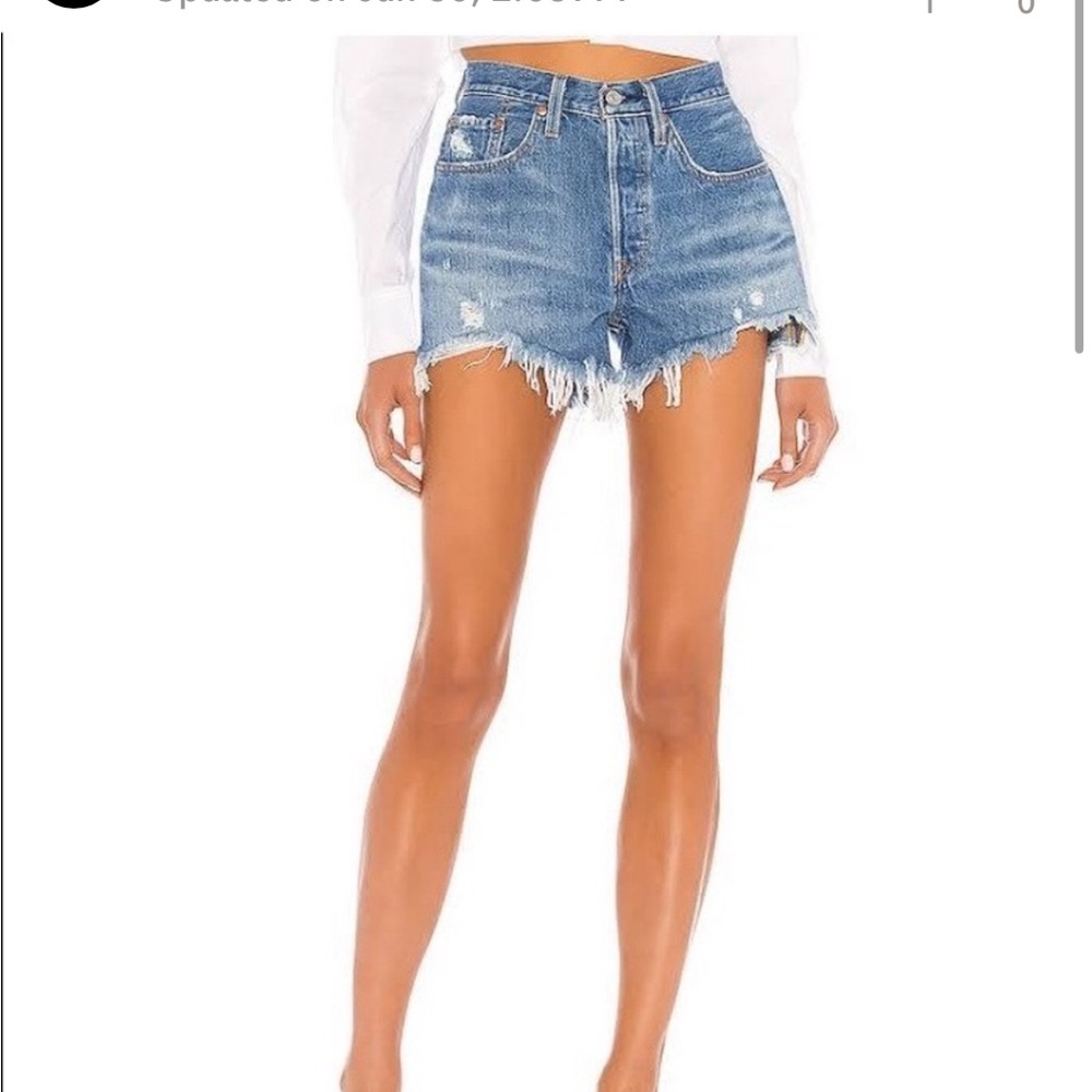 Levi’s Premium 501 Denim Distressed Shorts Sz 27